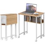 TRUUSK Opklapbaar Klein Bureau 63 cm - Wielen - Ruimtebespar, Verzenden, Nieuw