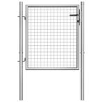 vidaXL Tuinpoort gegalvaniseerd staal 105x75 cm zilver, Tuin en Terras, Verzenden, Nieuw