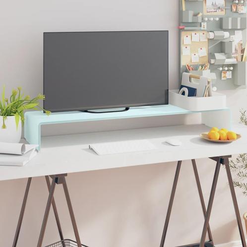 vidaXL TV-meubel/monitorverhoger 100x30x13 cm glas groen, Huis en Inrichting, Kasten |Televisiemeubels, Nieuw, Verzenden