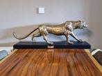 Beeld, Bronze Jaguar 110cm - 0 cm - Brons, Antiek en Kunst