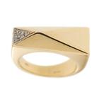 Versace - 18 karaat Geel goud - Ring - 0.06 ct Diamant, Handtassen en Accessoires
