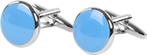 Manchetknoop Rond Blauw NR92 maat  Heren, Verzenden, Nieuw
