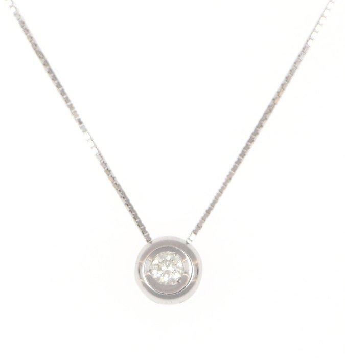 Zonder minimumprijs - Ketting met hanger - 18 karaat Witgoud, Handtassen en Accessoires, Antieke sieraden