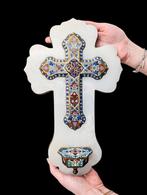 Antiek Wijwatervat - Magnifique et Grand Benitier : Marbre