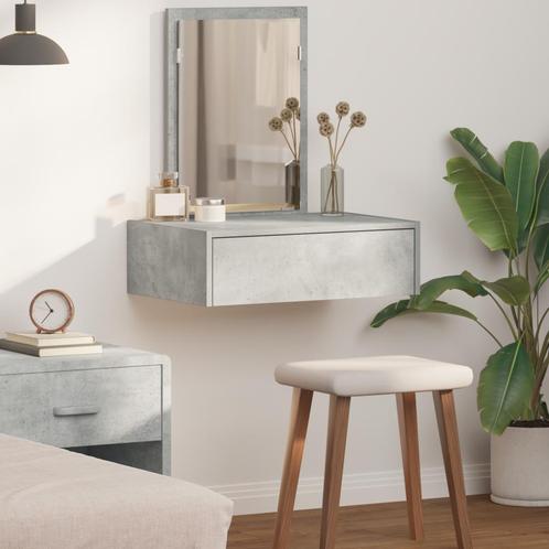 vidaXL Wandgemonteerde Kaptafel Betonnen Grijs 60x40x70 cm, Huis en Inrichting, Tafels | Kaptafels, Nieuw, Verzenden