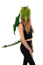 Verkleed Set Draak Groen Draken Masker Staart Vleugels Verkl, Kleding | Heren, Ophalen of Verzenden, Nieuw