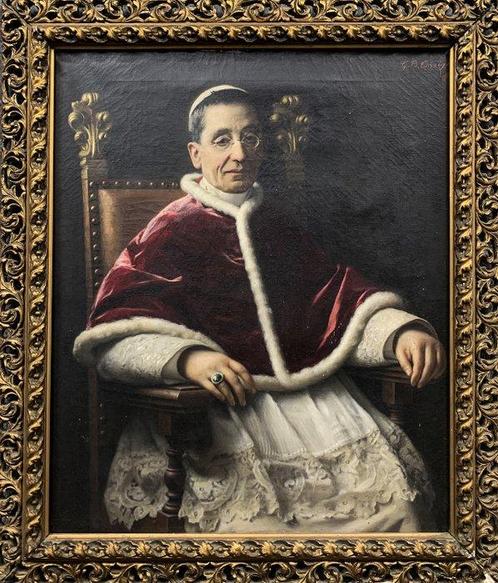 Giovanni Battista Torriglia (1858-1937) - Ritratto di Papa, Antiek en Kunst, Kunst | Schilderijen | Klassiek