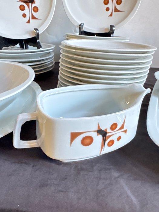 Exclusivité Porcelaine de SOLOGNE - Eetservies voor 12 (56), Antiquités & Art, Antiquités | Meubles | Tables