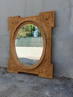 Spiegel - Hout, Polychroom, goudblad, Antiek en Kunst
