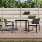 vidaXL Chaises de jardin coussins lot de 2 marron, Neuf, Verzenden