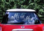 Autosticker Bruiloft Set Mr, and Mrs, 3st, Verzenden