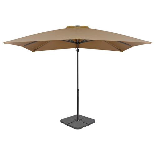 vidaXL Parasol met draagbare voet taupe, Tuin en Terras, Parasols, Nieuw, Verzenden