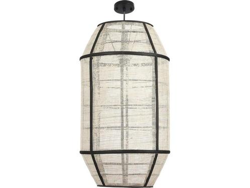 Mica Decorations Pella Hanglamp - H58 x Ø33 cm - Linnen -, Huis en Inrichting, Lampen | Hanglampen, Nieuw, Verzenden