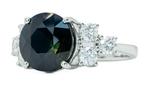 Ring - 18 karaat Witgoud, Donkerblauw/geel - Parti-Color, Nieuw