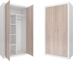 Kledingkast - 90x190x50 cm - wit/Pijnboom - 5 schappen -..., Huis en Inrichting, Kasten | Kleerkasten, Ophalen of Verzenden, Nieuw