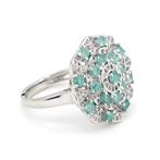 Zonder minimumprijs - Ring Verguld Smaragd - Topaas - 18kt, Handtassen en Accessoires, Ringen, Nieuw