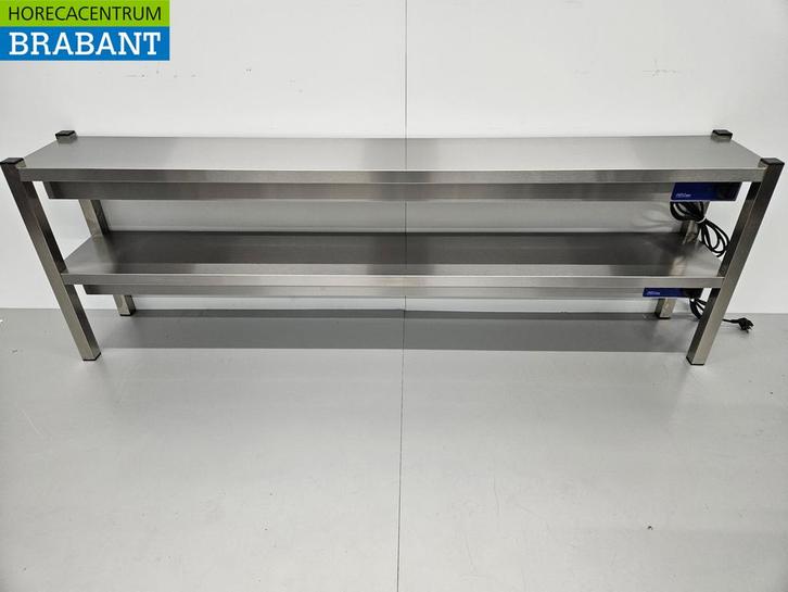 RVS Dubbele Warmtebrug Warmhoudbrug Verwarmde Etagere, Zakelijke goederen, Horeca | Keukenapparatuur, Ophalen of Verzenden