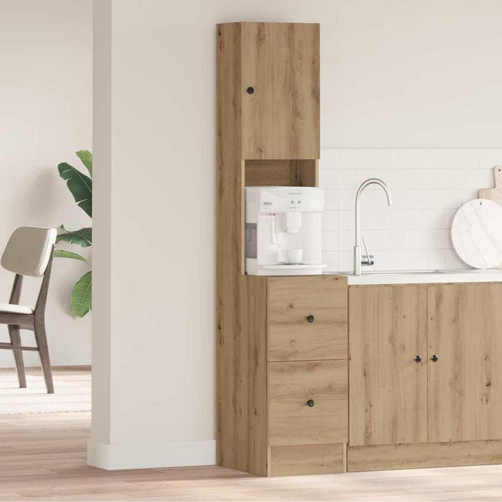 vidaXL Keuken Kast met lade artisanaal eikenkleurig Bewerkt, Huis en Inrichting, Kasten | Overige, Nieuw, Verzenden