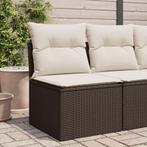 vidaXL Tuinbank zonder armleuning met kussens poly rattan, Verzenden, Nieuw