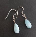 Prachtige set in Larimar met groen en blauw gevlekt.