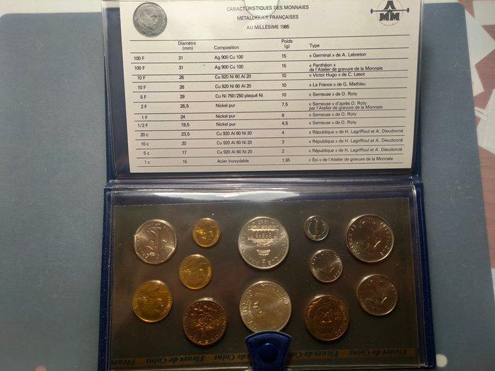 Frankrijk. Year Set (FDC) 1985 (12 monedas) (Zonder, Postzegels en Munten, Munten | Europa | Euromunten