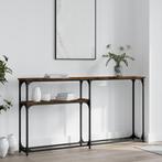 vidaXL Wandtafel 145x22,5x75 cm bewerkt hout gerookt, Huis en Inrichting, Tafels | Bijzettafels, Verzenden, Nieuw