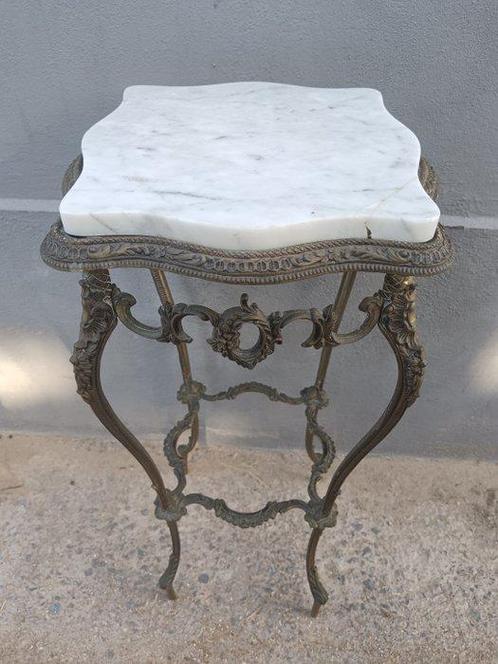 Tafel - Brons - Tafel van brons en marmer, Antiek en Kunst, Antiek | Overige Antiek