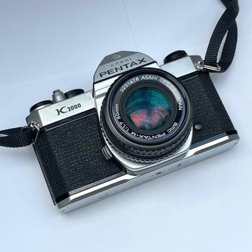 Pentax K1000 met Pentax - M 50mm F/1.7 Analoge camera