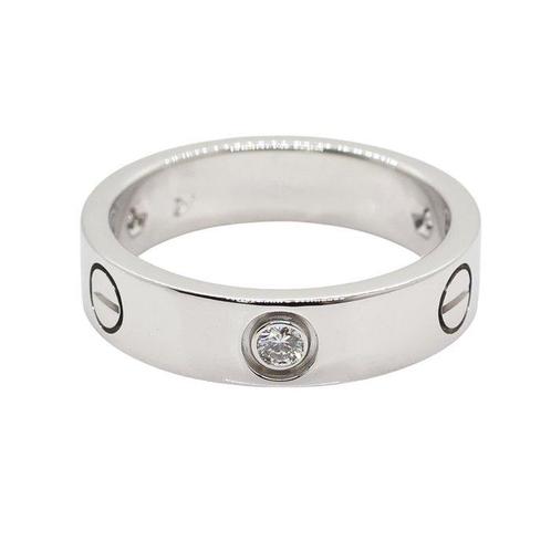 Cartier - Ring - Love - 18 karaat Witgoud - 3 Diamanten, Handtassen en Accessoires, Ringen