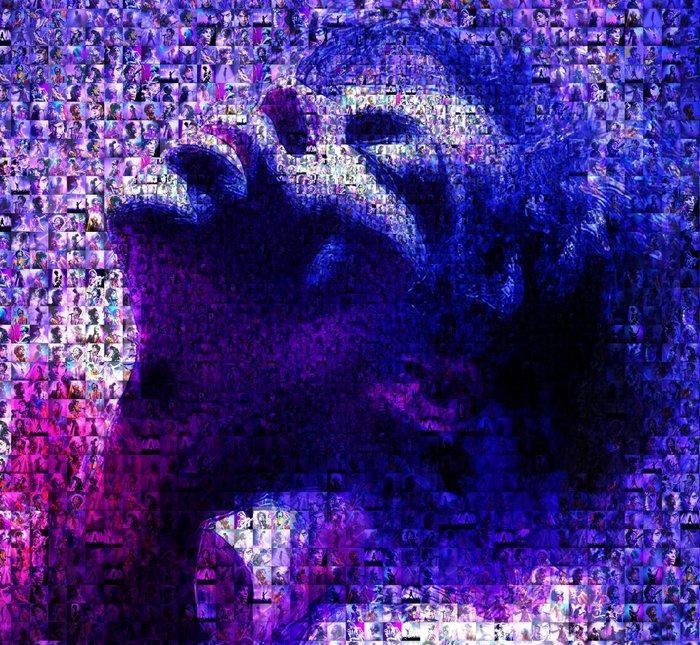 David Law - Echo Waves - Purple King - Format XL 60x60, Antiquités & Art, Art | Objets design