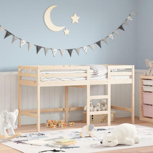 vidaXL Kinderhoogslaper met ladder 90x200 cm massief, Huis en Inrichting, Slaapkamer | Bedden, Nieuw, Verzenden