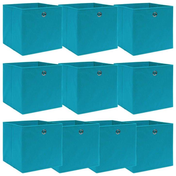 Opbergboxen Babyblauw - 10 stuks | Retour Deal | 40% Kort..., Huis en Inrichting, Woonaccessoires | Kisten, Minder dan 50 cm, Nieuw