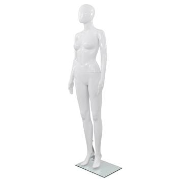 vidaXL Etalagepop vrouwelijk met glazen voet 175 cm glanzend, Verzenden