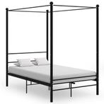 vidaXL Cadre de lit à baldaquin Noir Métal 120x200 cm, Verzenden