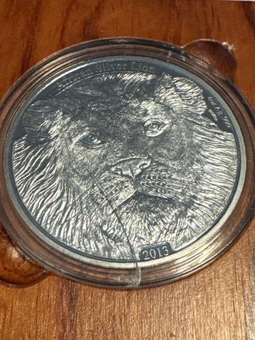 Congo. 5000 Francs 2013 Löwe - Antik-Finish, 4 Oz (.999)