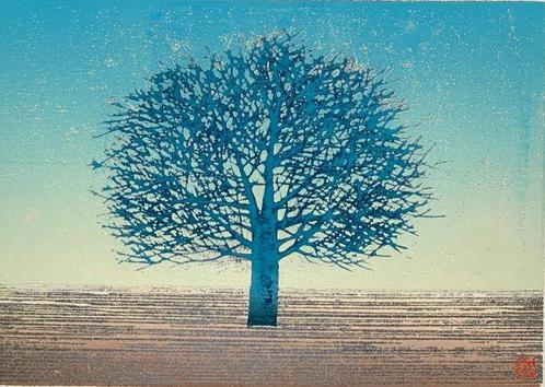 Blue Blue Tree - Signed and numbered by the artist 174/200, Antiek en Kunst, Antiek | Overige Antiek