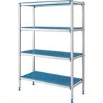 Rayonnage linéaire en aluminium 4 niveaux Modular Rack -, Articles professionnels, Verzenden, Neuf, dans son emballage, Mobilier en inox