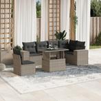 vidaXL Salon de jardin avec coussins 7 pcs gris clair, Verzenden, Neuf, Salons de jardin