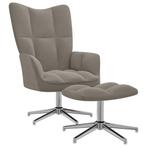 Lichtgrijze Relaxzetel + Voetenbank | Retour Deal | OP = OP, Huis en Inrichting, Verzenden, Minder dan 75 cm, Nieuw, Modern