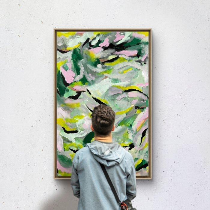 HÄKKI - Fleurs en swing - XXL - No Reserve, Antiek en Kunst, Kunst | Schilderijen | Modern
