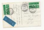 Suisse 1937/1938 - Quatre lettres envoyées par avion en, Postzegels en Munten, Gestempeld