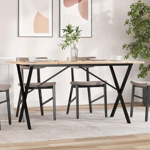 vidaXL Eettafel X-frame 140x80x75 cm massief grenenhout en, Huis en Inrichting, Tafels | Eettafels, Nieuw, Verzenden