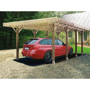 Carport in hout - modulair geimpregneerd 4064 x 5064 mm -
