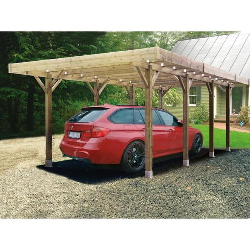 Carport in hout - modulair geimpregneerd 4064 x 5064 mm -, Tuin en Terras, Tuinhuizen, Nieuw