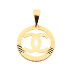 Gouden Chanel hanger met zirconia (kettinghanger, exclusief), Handtassen en Accessoires, Bedels, Ophalen of Verzenden, Gebruikt