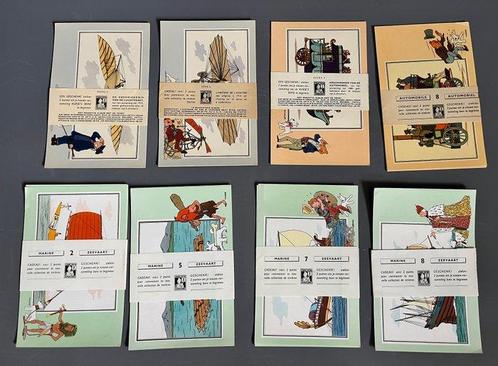 Hergé - 8 Print - Tintin - Chromos Voir et Savoir - Ensemble, Boeken, Stripverhalen