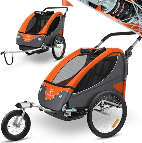 Kinderfietskar - kinderaanhanger - fietsaanhanger - 360°, Kinderen en Baby's, Speelgoed | Buiten | Voertuigen en Loopfietsen, Verzenden