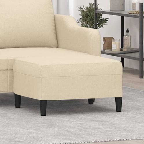 vidaXL Voetenbank 70x55x41 cm stof crèmekleurig, Huis en Inrichting, Zetels | Voetbanken en poefs, Nieuw, Verzenden