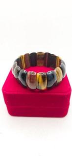 Beau bracelet œil de faucon multicolore naturel - bracelet -
