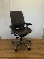 Steelcase Amia - Bureaustoel Leer - Refurbished, Bruin, Verzenden, Zo goed als nieuw, Bureaustoel
